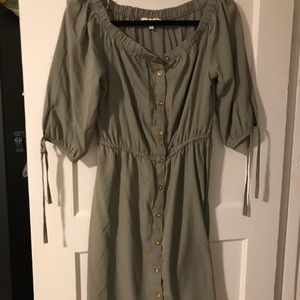 Olive Green Off the shoulder Tunic/dress